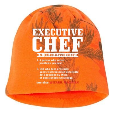 Executive Chef Definition Funny Chef Cook Cooking Kati - Camo Knit Beanie