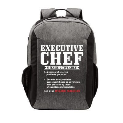 Executive Chef Definition Funny Chef Cook Cooking Vector Backpack
