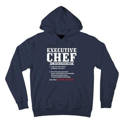 Executive Chef Definition Funny Chef Cook Cooking Hoodie