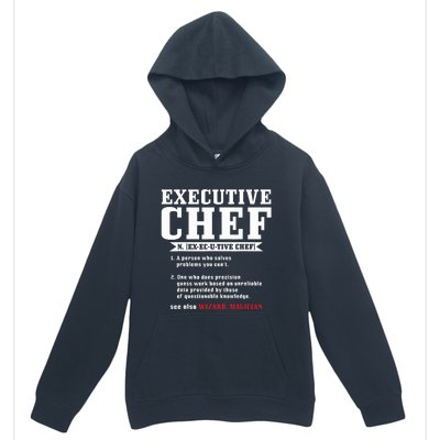 Executive Chef Definition Funny Chef Cook Cooking Urban Pullover Hoodie