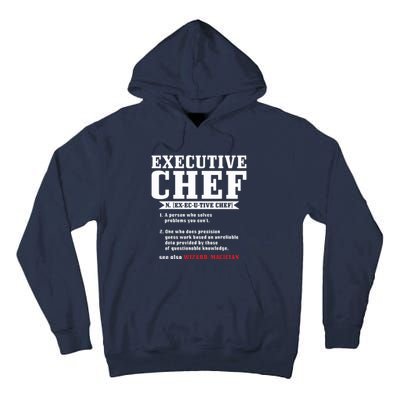 Executive Chef Definition Funny Chef Cook Cooking Tall Hoodie