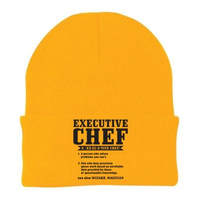 Executive Chef Definition Funny Chef Cook Cooking Knit Cap Winter Beanie