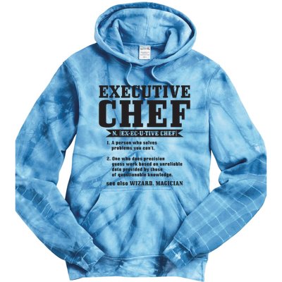 Executive Chef Definition Funny Chef Cook Cooking Tie Dye Hoodie
