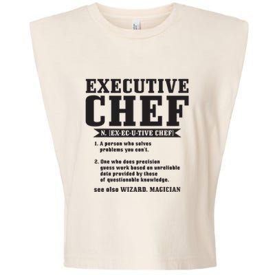 Executive Chef Definition Funny Chef Cook Cooking Garment-Dyed Women's Muscle Tee