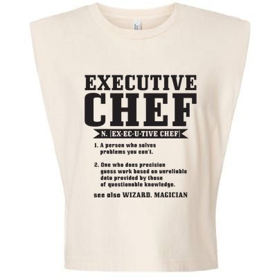 Executive Chef Definition Funny Chef Cook Cooking Garment-Dyed Women's Muscle Tee