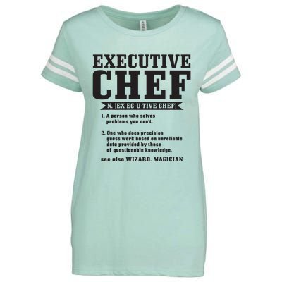 Executive Chef Definition Funny Chef Cook Cooking Enza Ladies Jersey Football T-Shirt