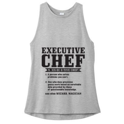 Executive Chef Definition Funny Chef Cook Cooking Ladies PosiCharge Tri-Blend Wicking Tank