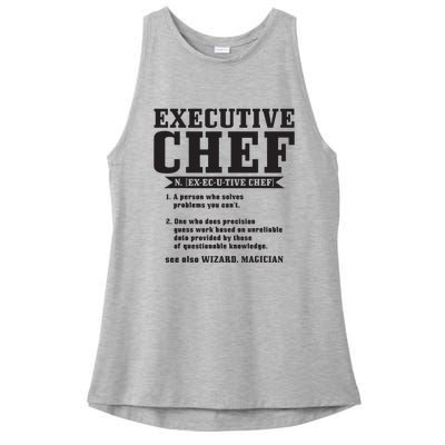 Executive Chef Definition Funny Chef Cook Cooking Ladies PosiCharge Tri-Blend Wicking Tank