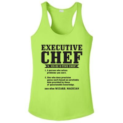 Executive Chef Definition Funny Chef Cook Cooking Ladies PosiCharge Competitor Racerback Tank