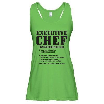 Executive Chef Definition Funny Chef Cook Cooking Ladies Essential Flowy Tank