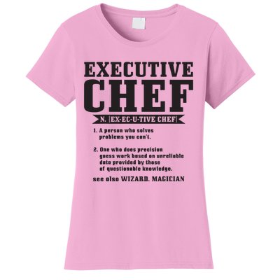 Executive Chef Definition Funny Chef Cook Cooking Women's T-Shirt