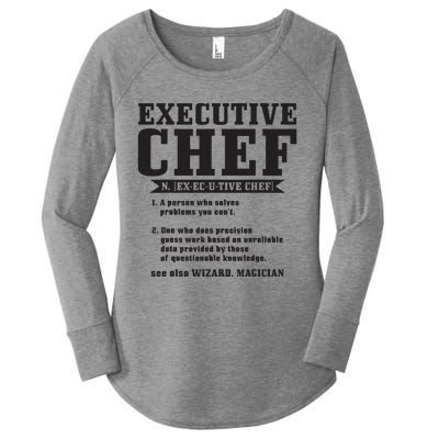 Executive Chef Definition Funny Chef Cook Cooking Women's Perfect Tri Tunic Long Sleeve Shirt