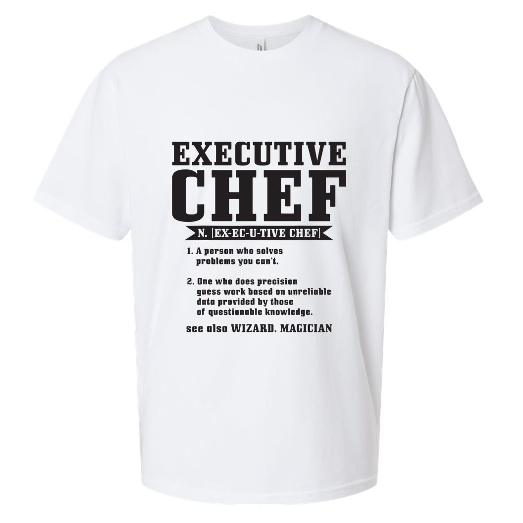 Executive Chef Definition Funny Chef Cook Cooking Sueded Cloud Jersey T-Shirt
