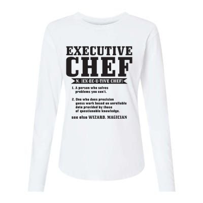 Executive Chef Definition Funny Chef Cook Cooking Womens Cotton Relaxed Long Sleeve T-Shirt