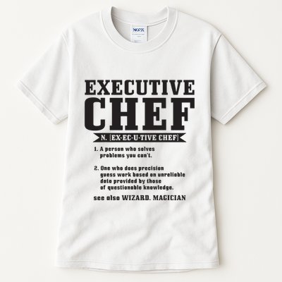 Executive Chef Definition Funny Chef Cook Cooking Tall T-Shirt