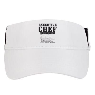 Executive Chef Definition Funny Chef Cook Cooking Adult Drive Performance Visor