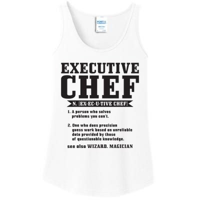 Executive Chef Definition Funny Chef Cook Cooking Ladies Essential Tank