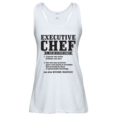 Executive Chef Definition Funny Chef Cook Cooking Ladies Essential Flowy Tank