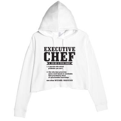 Executive Chef Definition Funny Chef Cook Cooking Crop Fleece Hoodie