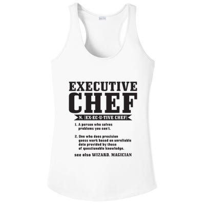 Executive Chef Definition Funny Chef Cook Cooking Ladies PosiCharge Competitor Racerback Tank