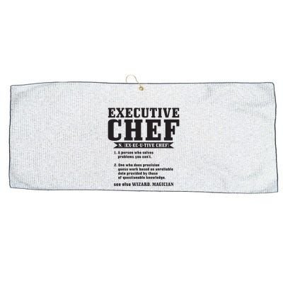Executive Chef Definition Funny Chef Cook Cooking Large Microfiber Waffle Golf Towel