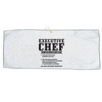 Executive Chef Definition Funny Chef Cook Cooking Large Microfiber Waffle Golf Towel