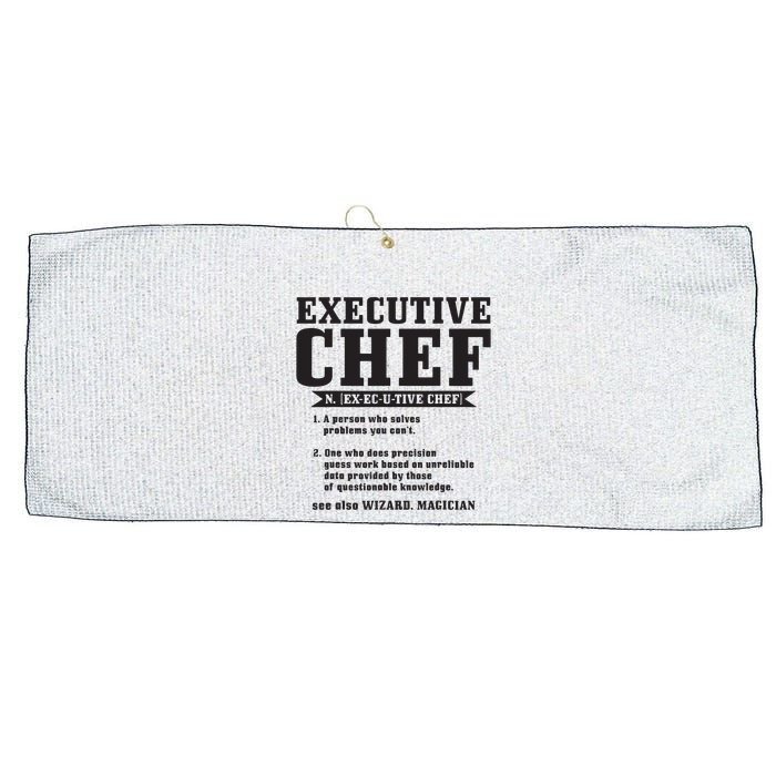 Executive Chef Definition Funny Chef Cook Cooking Large Microfiber Waffle Golf Towel