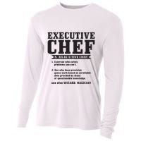 Executive Chef Definition Funny Chef Cook Cooking Cooling Performance Long Sleeve Crew