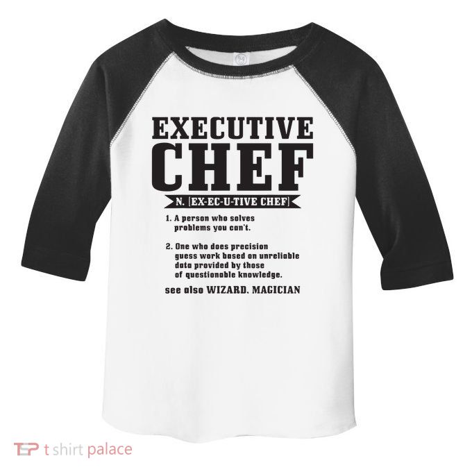 Executive Chef Definition Funny Chef Cook Cooking Toddler Fine Jersey T-Shirt