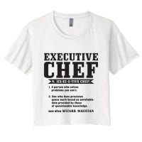 Executive Chef Definition Funny Chef Cook Cooking Crop Top