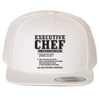 Executive Chef Definition Funny Chef Cook Cooking Wool Snapback Cap