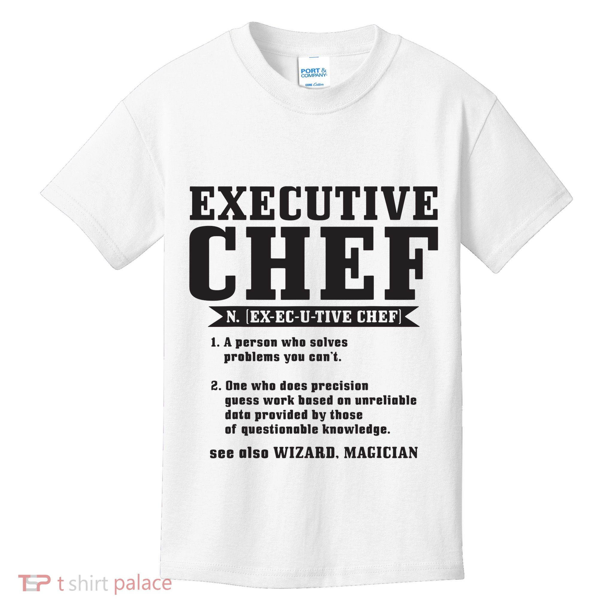 Executive Chef Definition Funny Chef Cook Cooking Kids T-Shirt