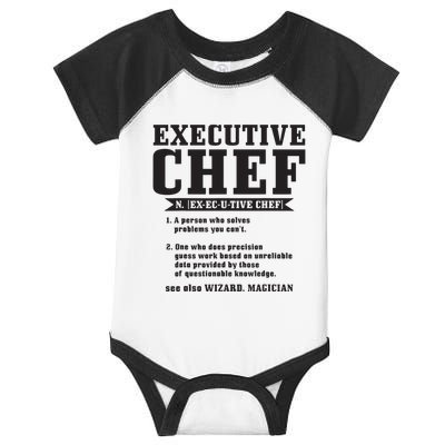 Executive Chef Definition Funny Chef Cook Cooking Infant Baby Jersey Bodysuit