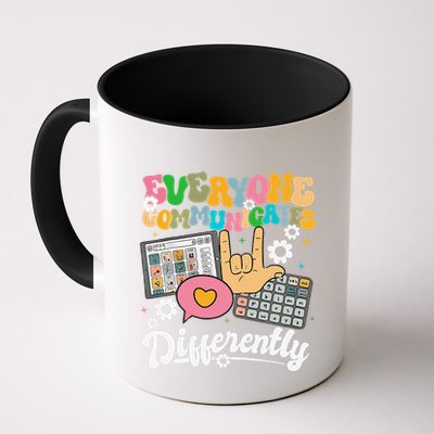 Everyone Communicates Differently Teacher Day Coffee Mug