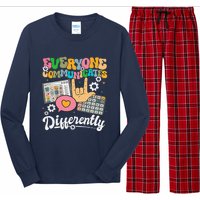 Everyone Communicates Differently Teacher Day Long Sleeve Pajama Set