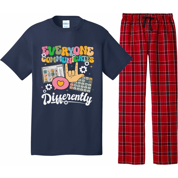 Everyone Communicates Differently Teacher Day Pajama Set