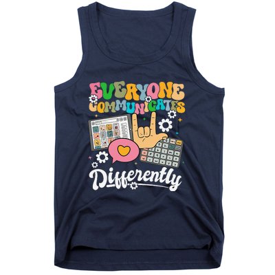 Everyone Communicates Differently Teacher Day Tank Top