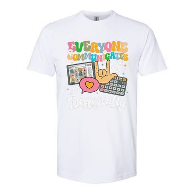 Everyone Communicates Differently Teacher Day Softstyle CVC T-Shirt