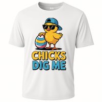 Easter Chicks Dig Me Cute Egg Hunt Cooling Performance Crew T-Shirt