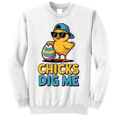 Easter Chicks Dig Me Cute Egg Hunt Sweatshirt