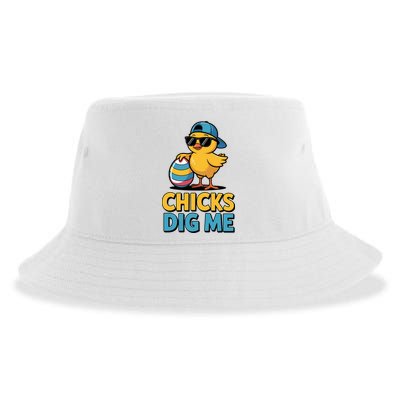 Easter Chicks Dig Me Cute Egg Hunt Sustainable Bucket Hat