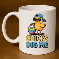 Easter Chicks Dig Me Cute Egg Hunt 11oz C Handle Ceramic Mug