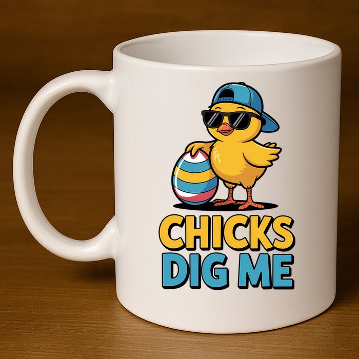 Easter Chicks Dig Me Cute Egg Hunt 11oz C Handle Ceramic Mug