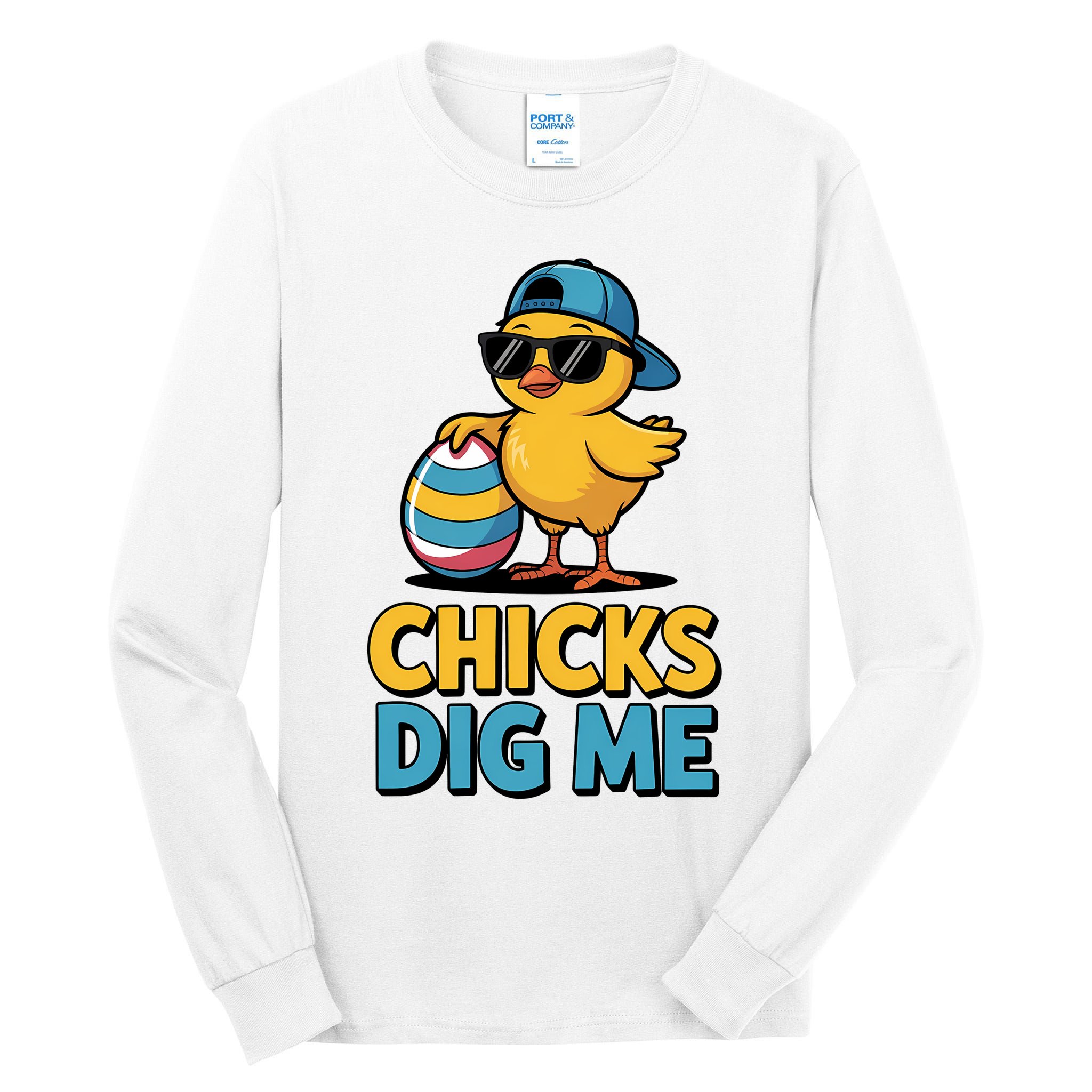 Easter Chicks Dig Me Cute Egg Hunt Tall Long Sleeve T-Shirt