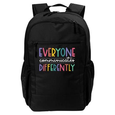 Everyone Communicate Differently Autism Special Ed Teacher Daily Commute Backpack