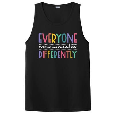 Everyone Communicate Differently Autism Special Ed Teacher PosiCharge Competitor Tank