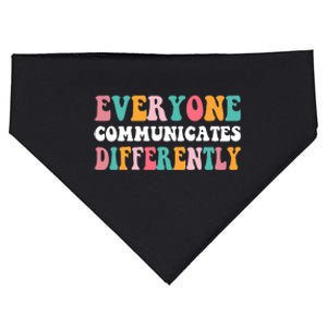 Everyone Communicates Differently Quote USA-Made Doggie Bandana