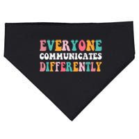 Everyone Communicates Differently Quote USA-Made Doggie Bandana