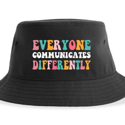 Everyone Communicates Differently Quote Sustainable Bucket Hat