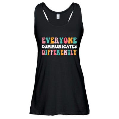 Everyone Communicates Differently Quote Ladies Essential Flowy Tank